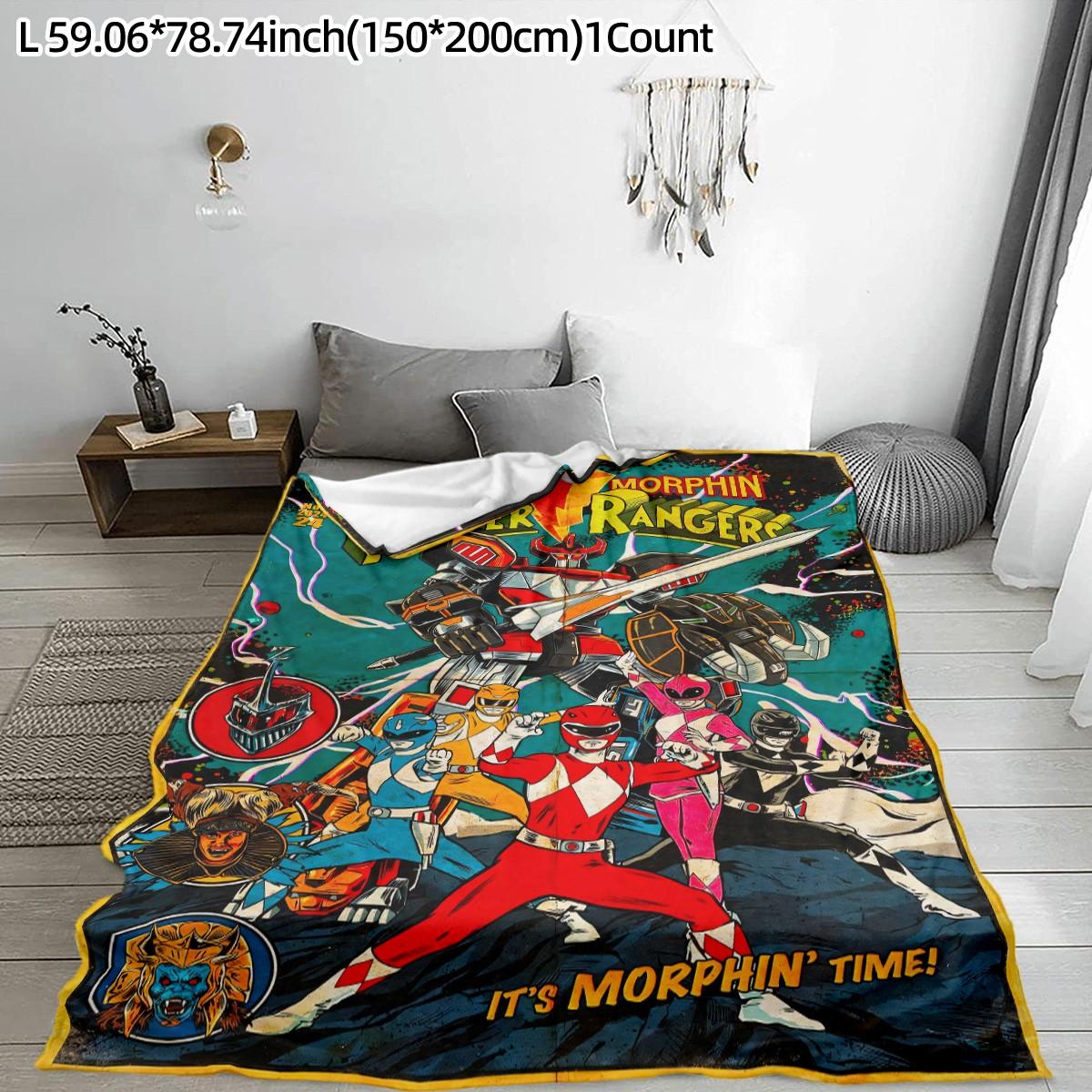 Transformers Theme Lightweight Flannel Blanket, Classic Warrior Roles & Mecha Elements, Soft Warm Skin-Friendly, Multi-Purpose Cover for Sofa Bed Office Camping