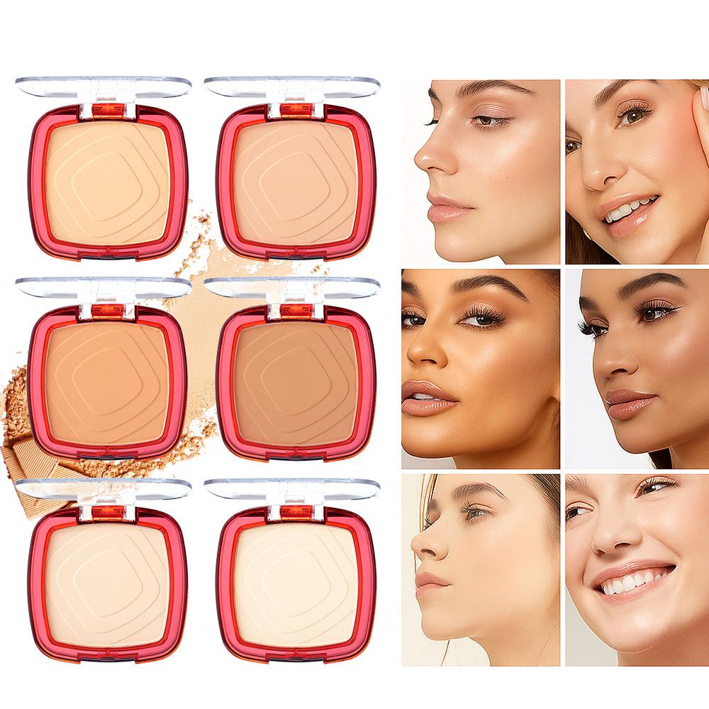 Rosalwee Long-Lasting Makeup Powder, Oil-Control Waterproof, 24h Fresh Wear, Natural Soft Focus, Setting & Touch-Up, Solid Form