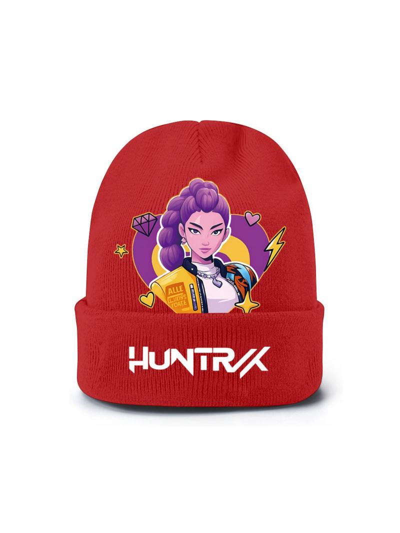 2025 New Style Kpop Demonhunters Printed Knit Cap Fleece Cap Beanie Hoodie Youth Unisex "Kpop Demonhunters" Same Style