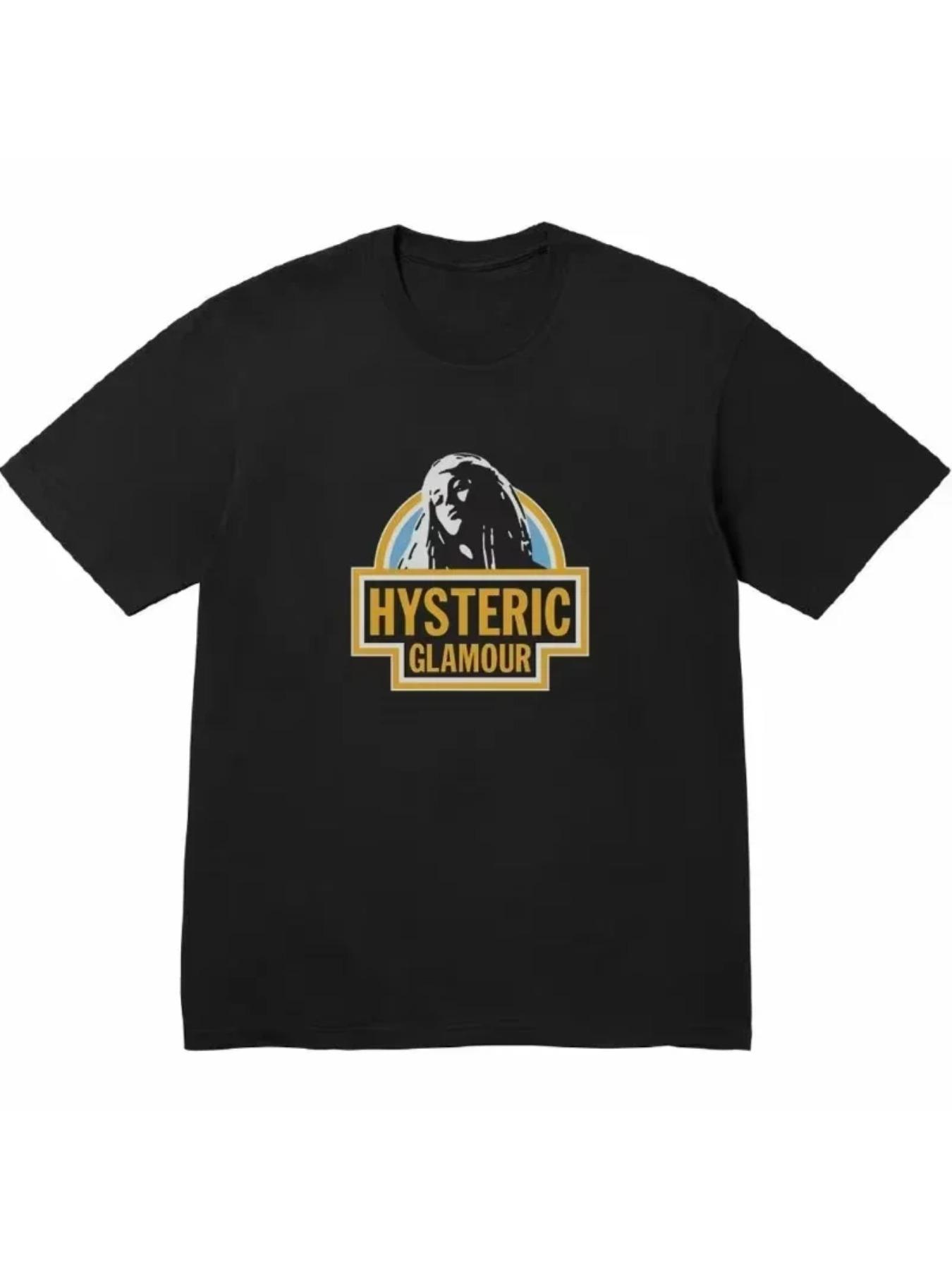 Hysteric Glamour T-shirt American Retro Tee Street Culture Tide Brand T-shirt Niche High Quality Trend Short Sleeve