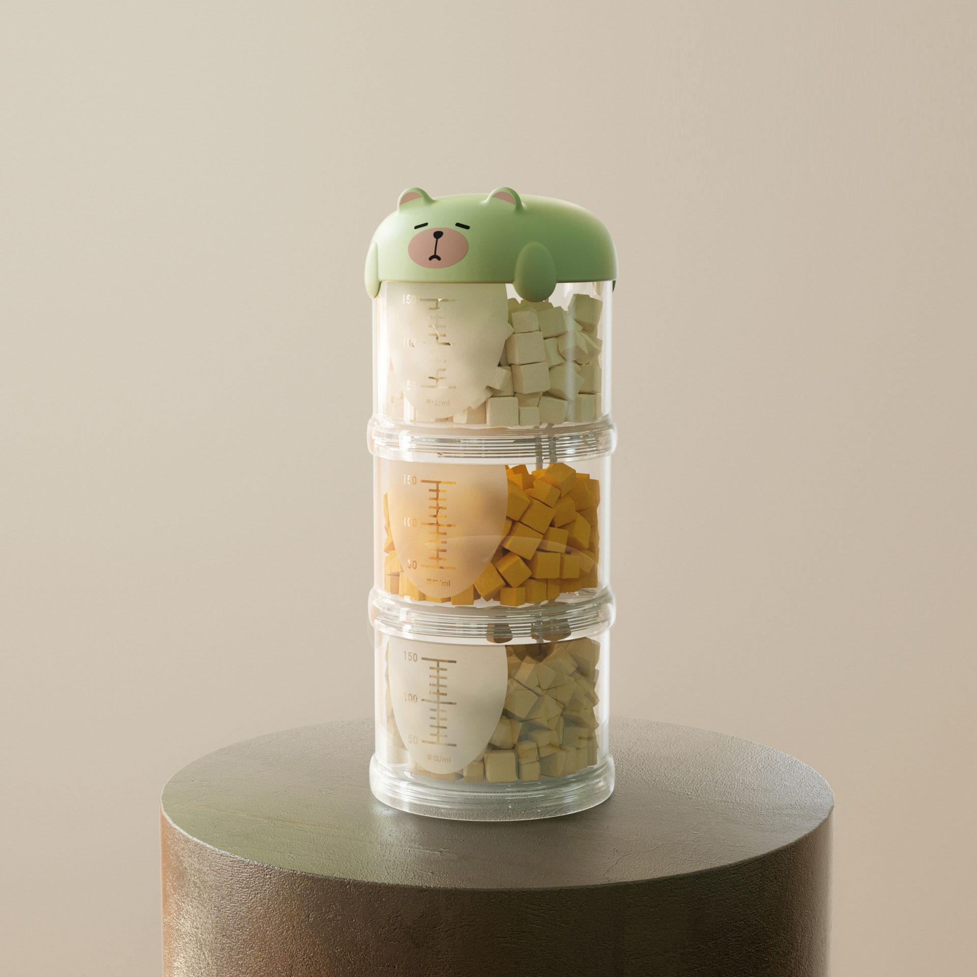 Cat Food Divided Box, Sealed Moisture-Proof Pet Food Container, Portable Multi-Layer Storage for Cats and Dogs, Ideal for Travel and Outdoor Use