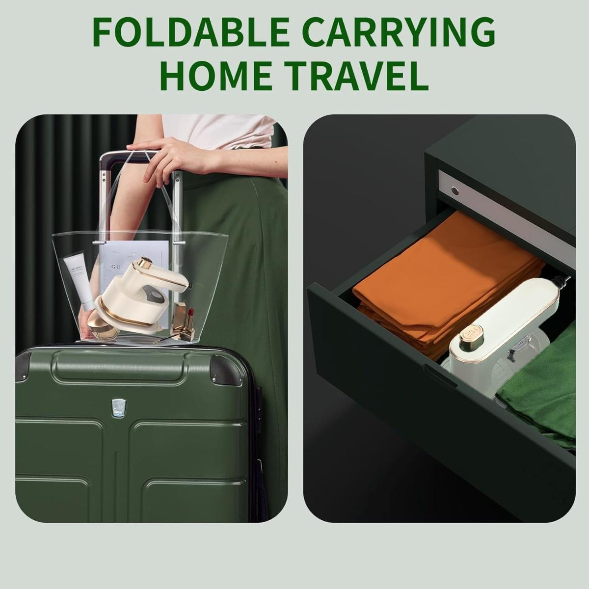 Mini Steamer Travel Iron, Wet and Dry Ironing Clothing Steamers,180° Rotatable,for Travel and Home, Woolen Cloth,Real Silk,Knitted Fabric,Chemical Fiber