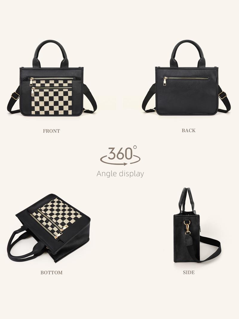 Women's Tote Bag, Fashionable Shoulder Bag for Daily Used, Casual Trendy Versatile High-quality Daily Commuting Bag, Girl Fashionable Bag, PU Tote Satchel