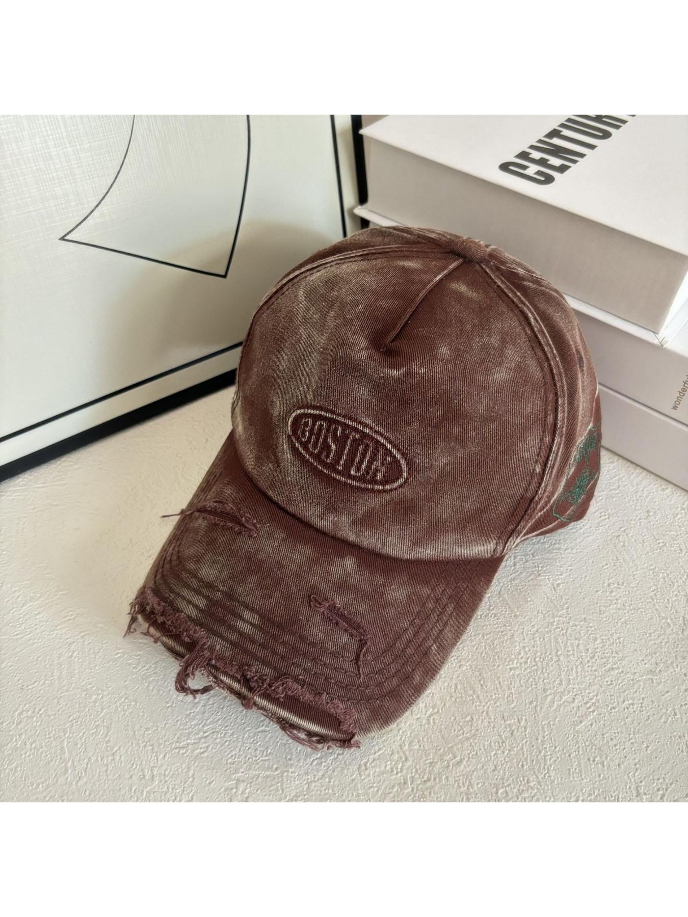 Vintage Baseball Cap, Retro American Style Perforated Frosted Duckbill Cap, Versatile Sun Protection