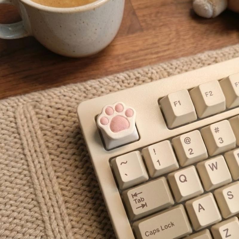 Cute Cat Paw Keycap Gift, Personalized Single Keycap, Creative Custom Mechanical Keyboard, Girl's Unique Gift Idea