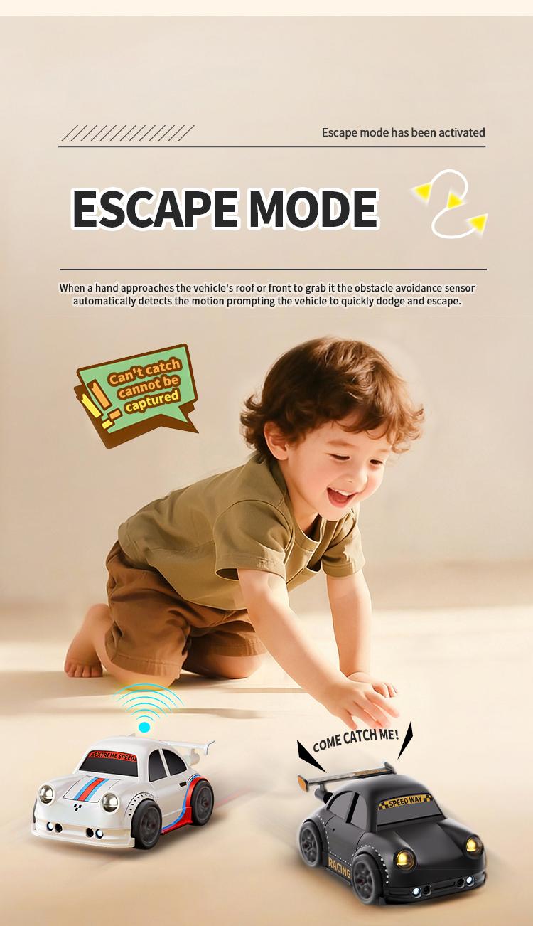 BRRRRT Smart Drift Car Upgrade Edition, customizable, remote-controlled drift car, equipped with magnetic accessories for quick swapping, includes interchangeable tires, features light and sound effects, perfect Christmas gift for adults and children.