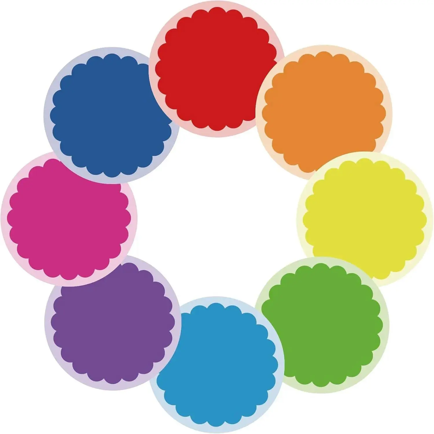 24 Pack Dry Erase Dots 11 Inch Circles Spots 8 Colorful Whiteboard Stickers | Removable PVC Decals, Easy To Write and Wipe, Residue-Free, for Classroom Desks, Walls, Tables, Floor, Teachers and Students