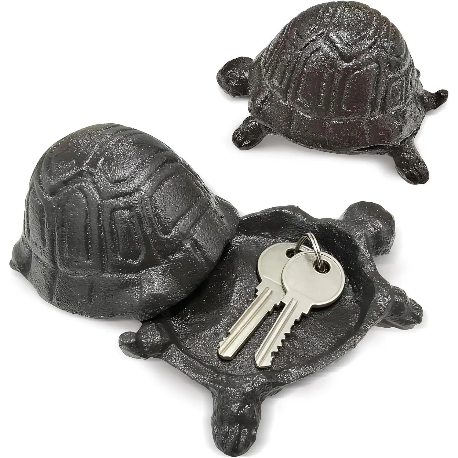 Cast Iron Turtle Key Hider, Hide A Key Outside Turtle Statues Key Box, Spare Key Hider Outdoor Hidden Key Holder Garden Yard Patio Decoration Gifts