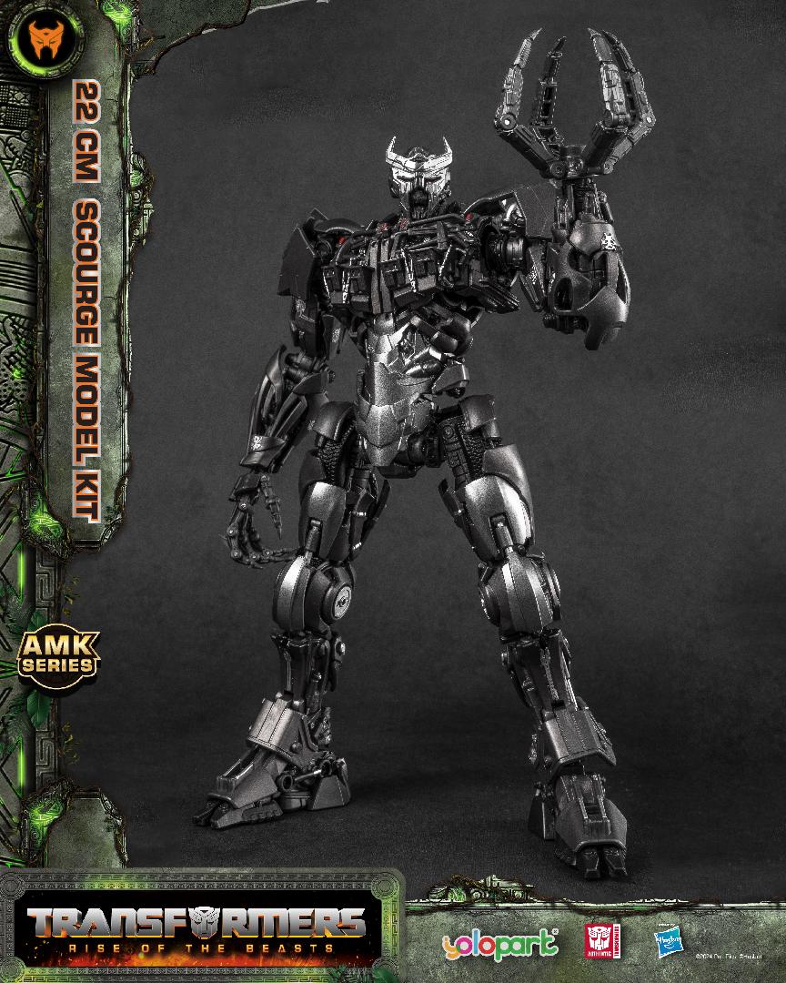 Transformers Toys: Scourge Action Figure - Rise of the Beasts - 8.66 Inch Pre-assembled Model Kit from the YOLOPARK AMK Series