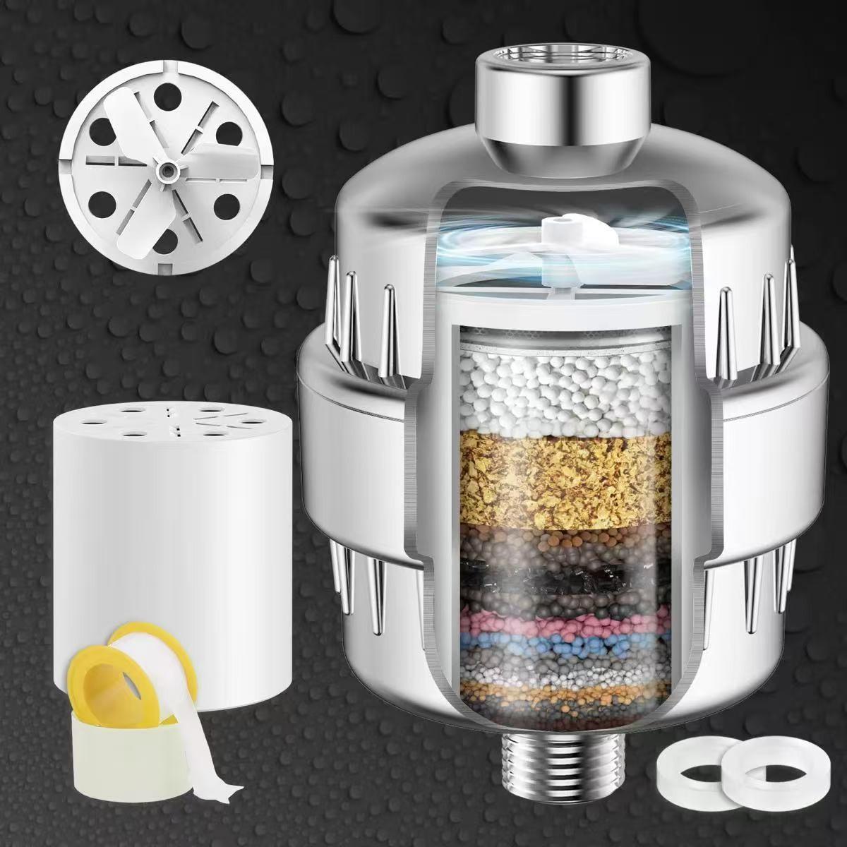 Home Bathroom Shower Head Filter Water Purifier, Improves Water Quality for Bathing, Home Filter Core, Pre-Installation Shower Filter, Showerhead Filter