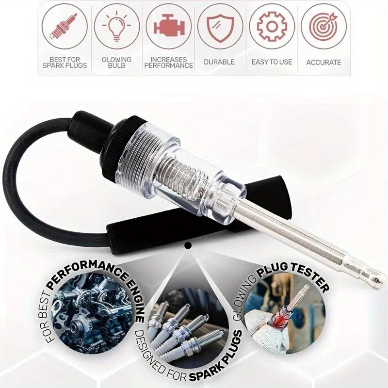 1pcs Spark Tester Plug: Diagnose Engine Ignition Issues with this Detector Tool! Diagnostic Tool Car Circuit Tester