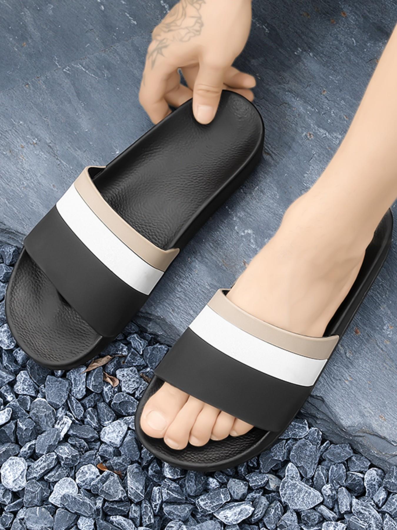 Classic Fashion Men's Open-Toe Sandals, Comfortable Non-Slip Breathable Durable, Ideal for Daily Casual Home Bathroom Indoor Outdoor Use