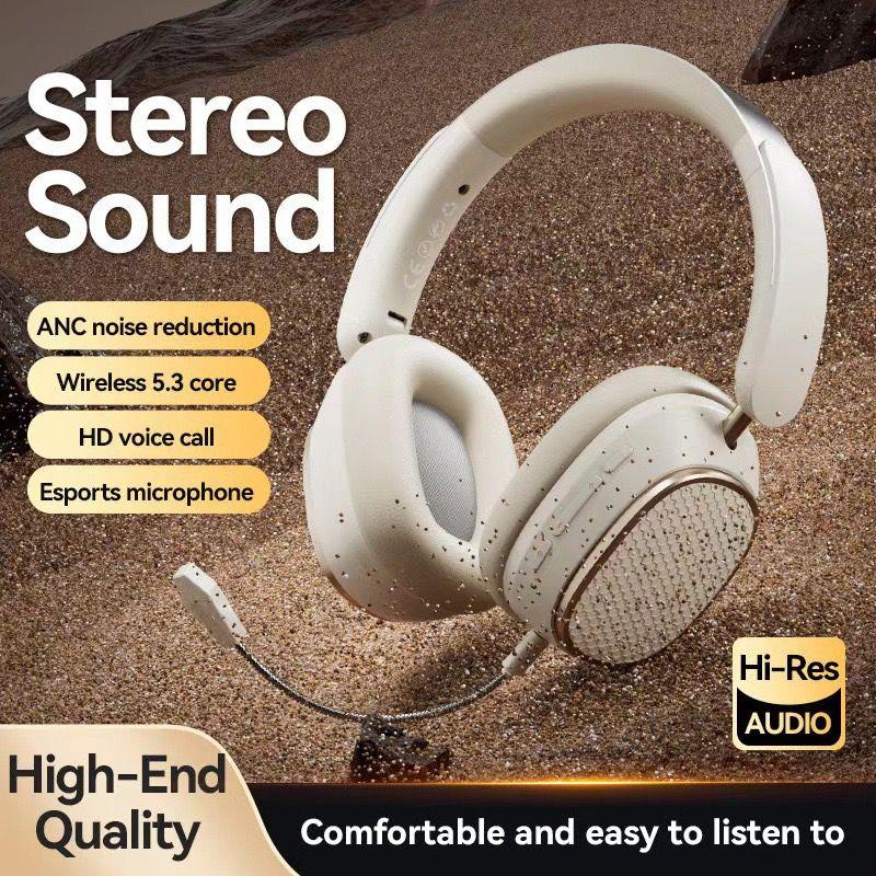 ZECAA Bluetooth Wireless Bass Headphone 5.4 Head On Earphones HiFi Sound Video Game Headphone With Microphone Audio Headset audifonos bluetooth noisecancellingheadphones Portable Charging Space Electronic Earbud Black bluetooth-compatible headset