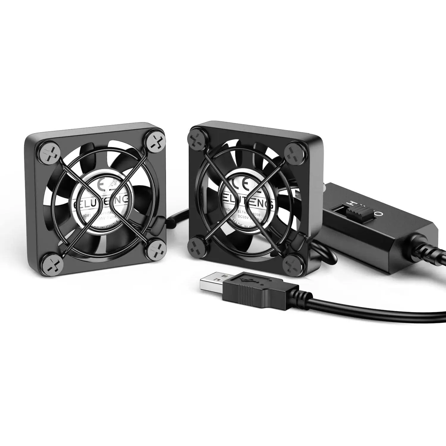 40mm USB Fan with 3 Speeds Adjustable 5V PC Fan Max 5500RPM