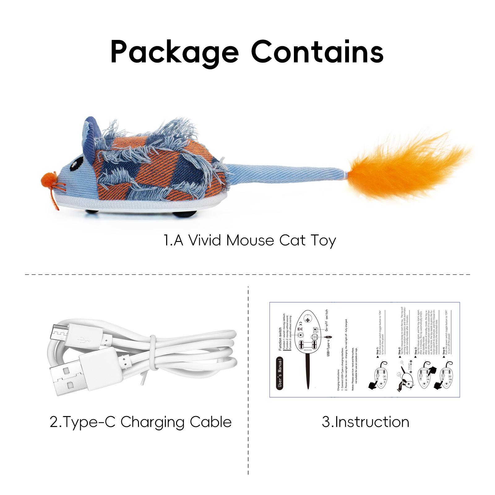Customized tail swinging electric teasing cat mouse automatic tail wagging simulation mouse relieve boredom simulation cat toy plush