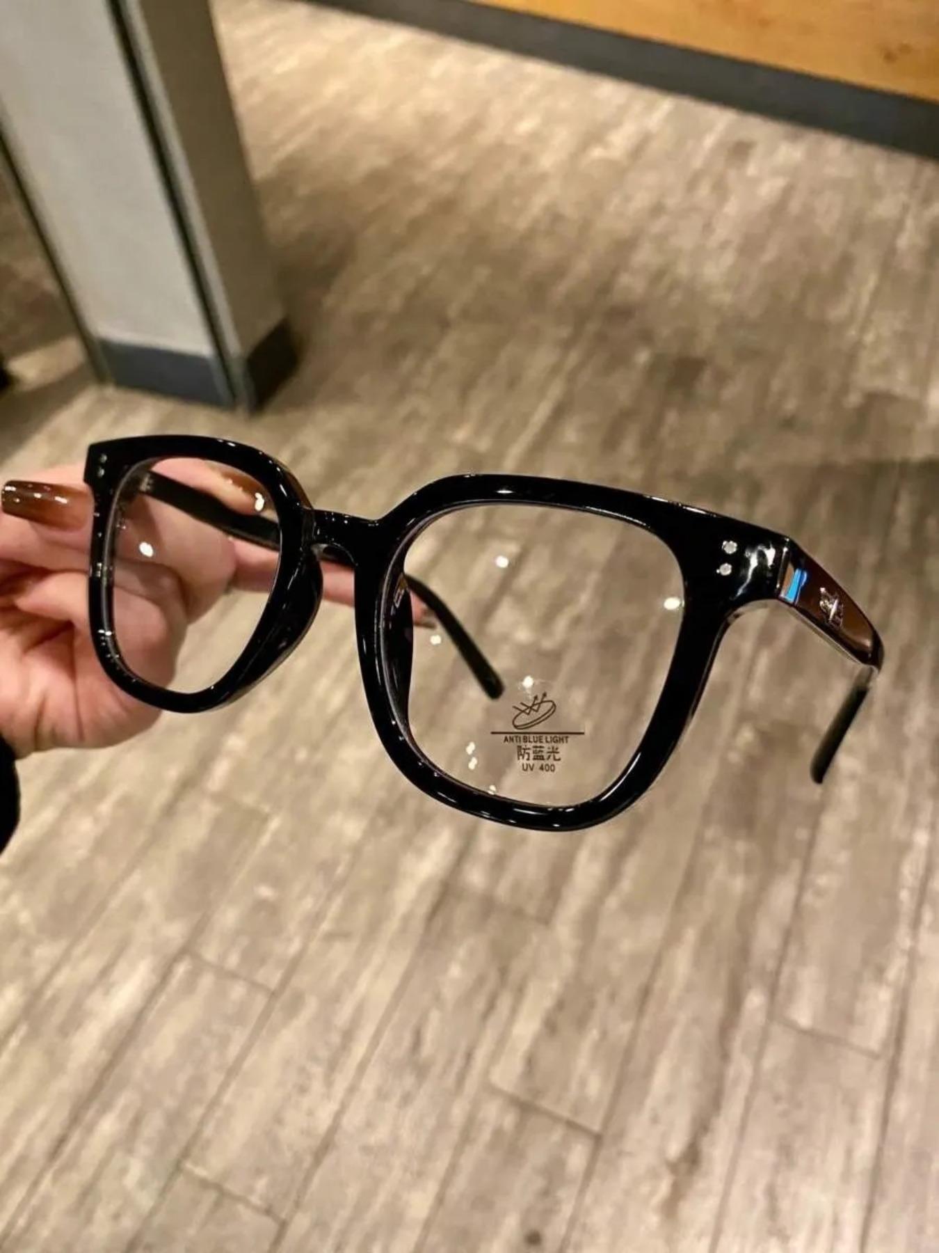 Anti-Blue Light Glasses Tr90 Frame, Trendy Casual Frames, Rectangular or Round Design, Lightweight Comfortable UV Protection for Computer TV Phone Gaming Square Frames Eyeglass