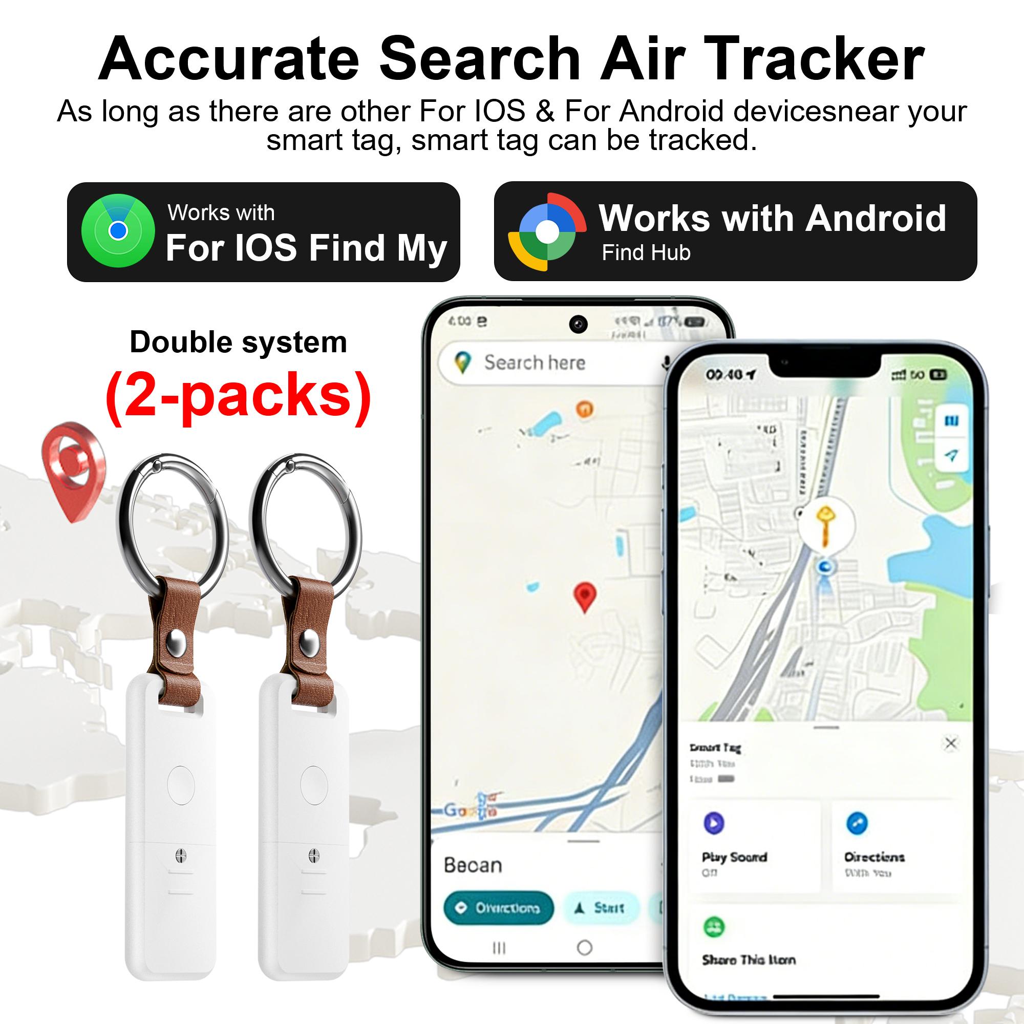 1/2/4pcs Mini Rectangular Locator with Key Ring, Item Tracker, No Monthly Fee, Dual System iOS Android, Suitable for Keys Pet Collars Luggage Personal Items