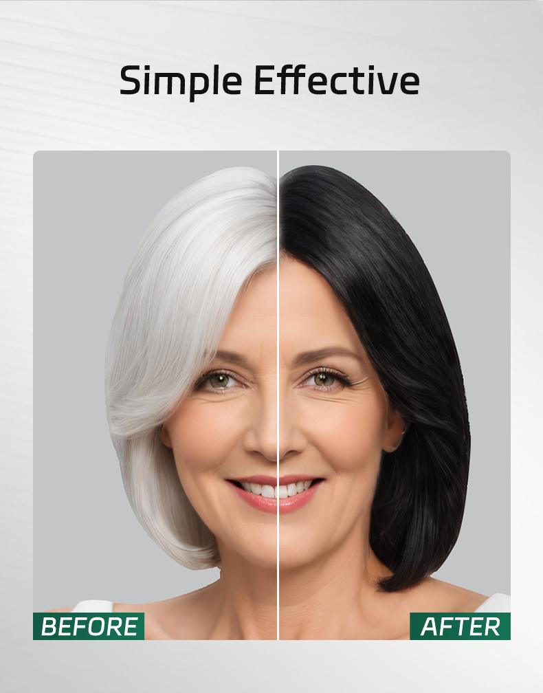 PYEONAN Unisex hair dye Cream, Herbal Extracts for Gray Hair, Touch-up & Full Coverage, No Blending Required, 2-in-1 for Gray Coverage and Hair Care, Transform Grays to Black or Dark Brown Naturally Hair color 2.8 Oz./80g Springtok Haircare  Woody Scent