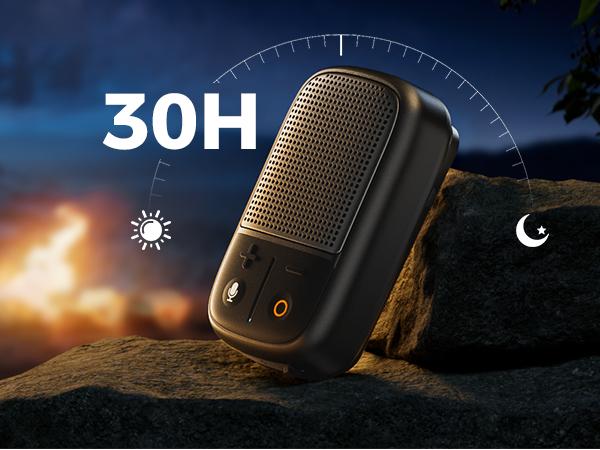 Wearable bluetooth speaker Bluetooth Speaker with Voice Assistant & Mic IPX7 Waterproof Clip-on Portable Speaker Pairing Up to 30H of Play Supports Siri Audio Wireless TikTokShopHolidayHaul Smartphone Protection