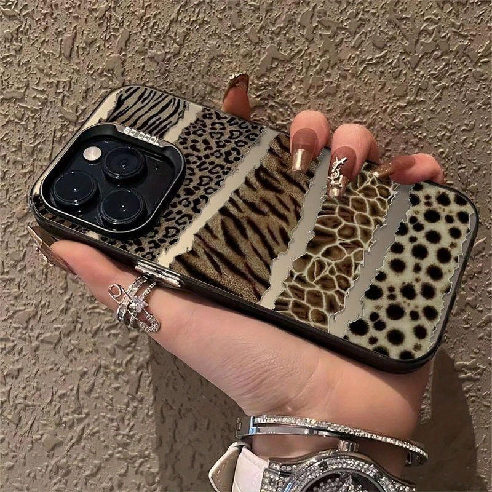 Fashion Leopard Pattern Laser Matte Protective Phone Case for iPhone Series, Ideal Gift for Mother's Day & Birthdays, Perfect for Him Her