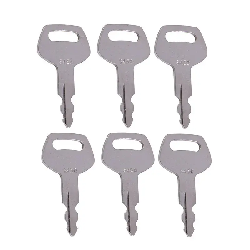 FridayParts 6 Pcs Heavy Equipment Ignition Key S450 for CASE Linkbelt JCB Sumitomo New Holland Excavator