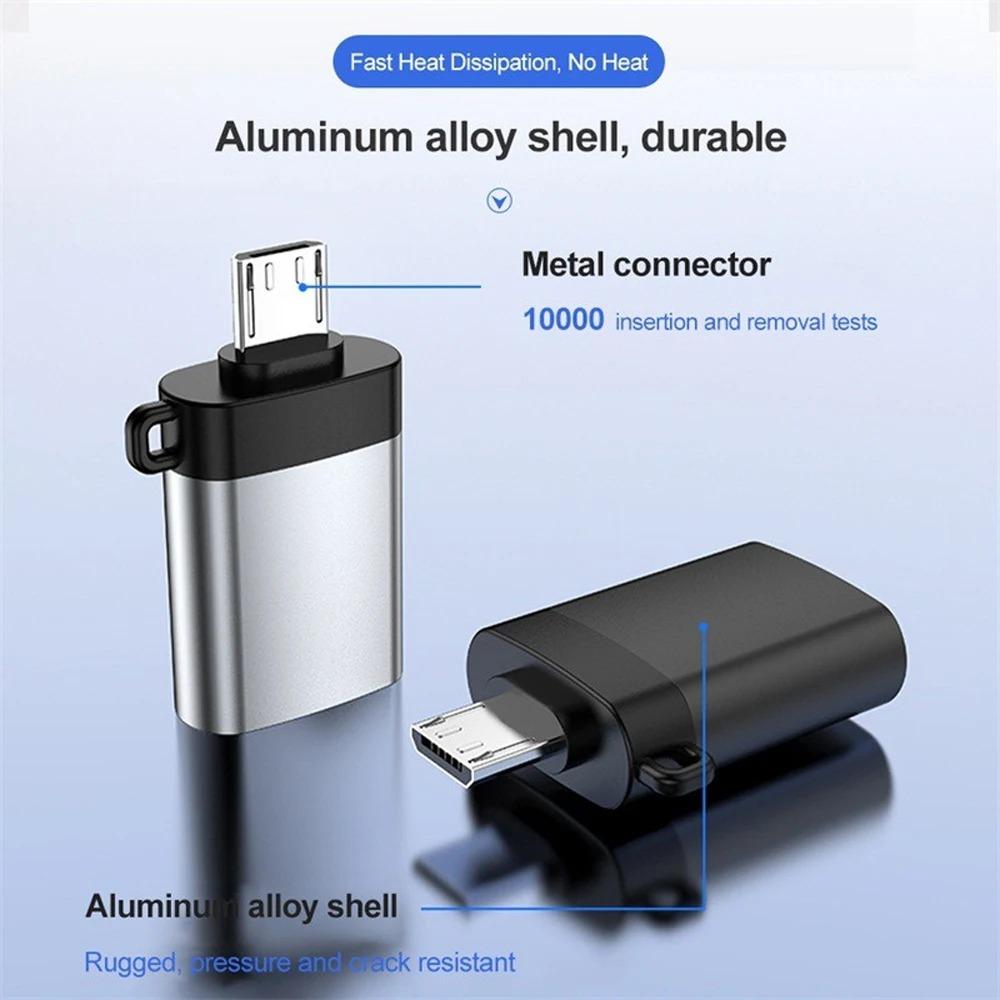 Usb 3.0 otg adapter, micro usb to uSb female Converter for phone tablet Camera, High-speed data Transfer, Portable Cross-Interface Connector, Multi-device Compatibility, Single or Double pack Option