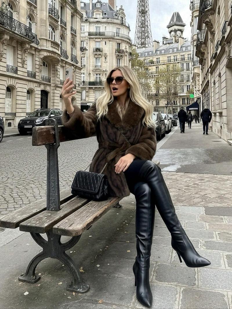 Women's Faux Fur Coat, Winter Fashion Long Sleeve Jacket, Casual Warm Outerwear, Stylish Daily Wear, Perfect for Cold Weather