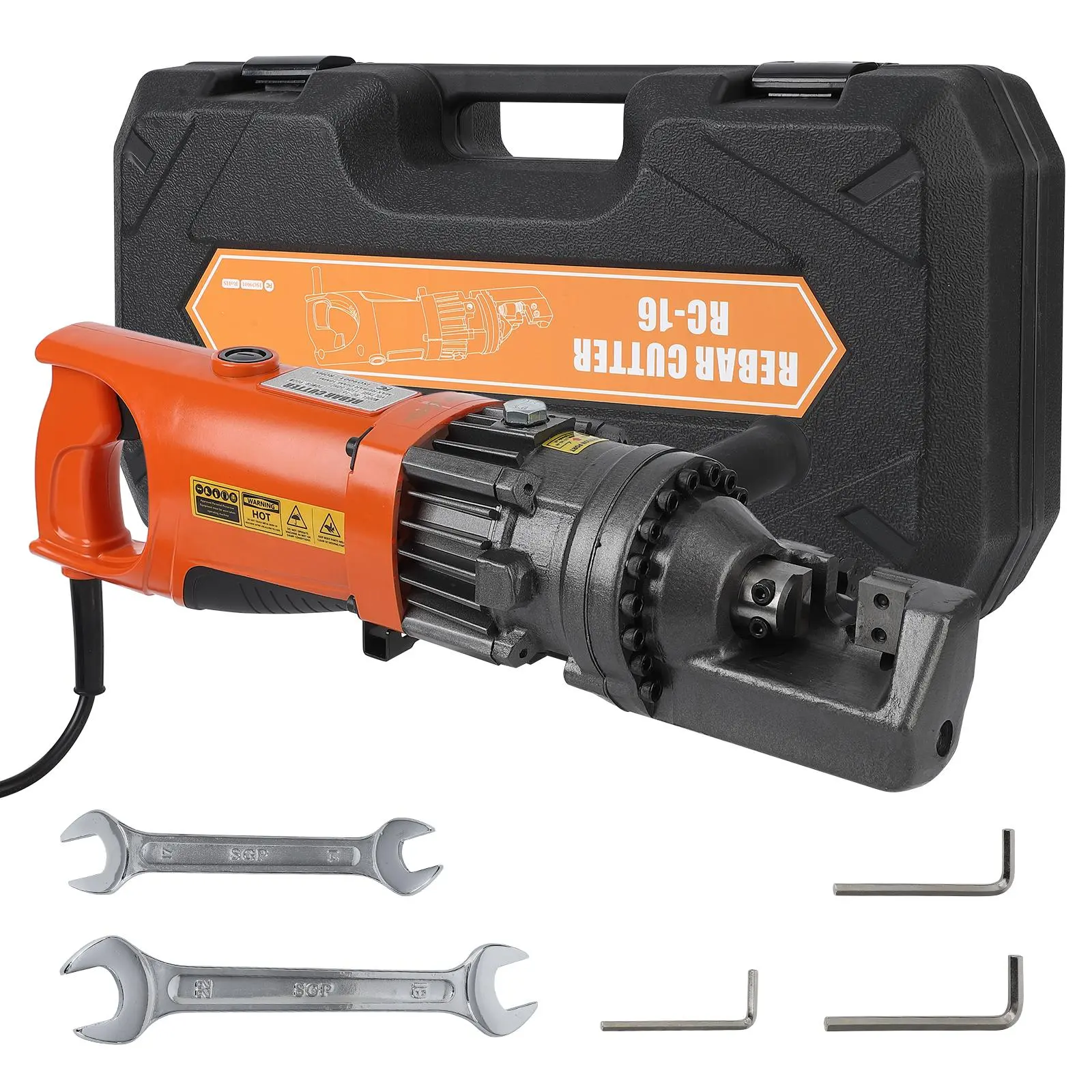 Versatile Electric Hydraulic Steel Rod Cutter - Heavy Duty Steel Cutting, Portable with Blades & Tool Box, Fast for Concrete Construction