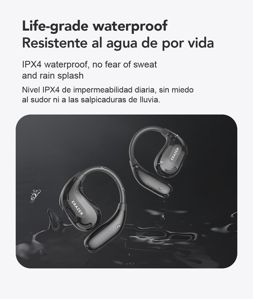 ERAZER XT66PRO OWS Open Wireless Earbuds Wireless Bluetooth Earphones HIFI Sound Quality Music With Microphone Supports Voice Calls, Sports and Fitness