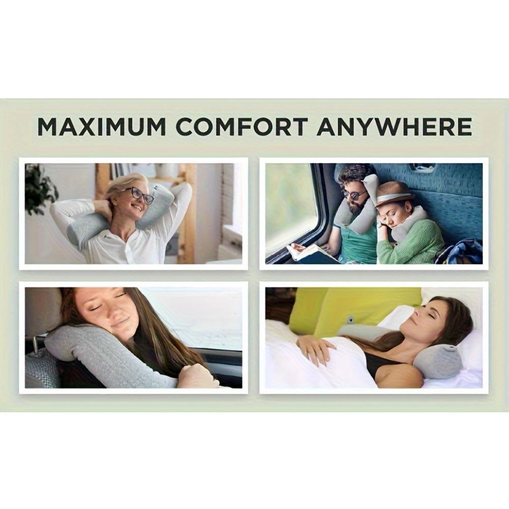 1 adjustable bendable travel pillow - lightweight and flexible neck pillow, ideal for sleeping and travel by car, plane or train