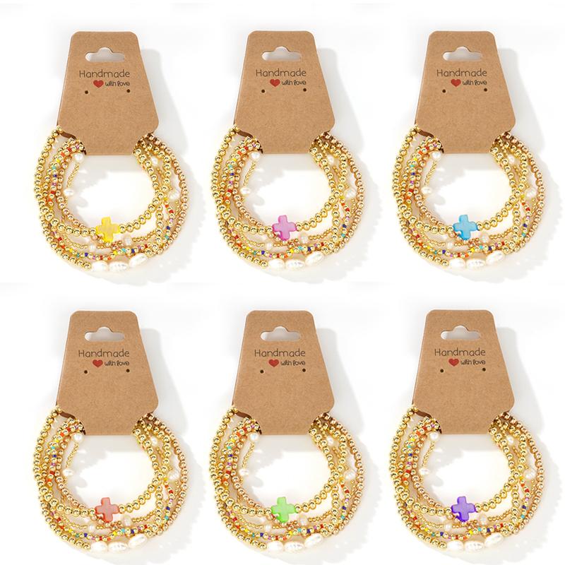Shinus Boho Gold Plated Pearl Beaded Cross Bracelets Stack Set for Women Stretch Boho Colorful Christian Beads Ball Jewelry Friendship Christmas Stocking Stuffer Trendy Gift for her Shinus Boho Gold Plated Pearl Beaded Cross Bracelets Stack Set for Women Stretch Boho Colorful Christian Beads Ball Jewelry Friendship Christmas Stocking Stuffer Trendy Gift for her