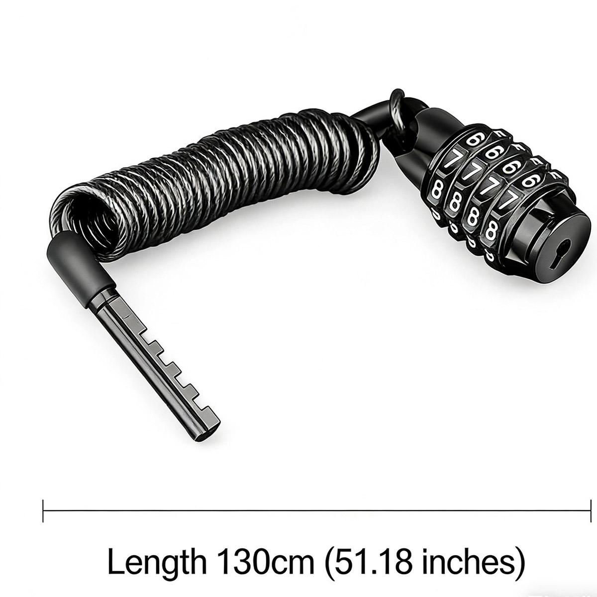 Multifunctional Password Lock for Bicycles and Motorcycles, Helmet Anti-Theft Lock, Long Password Lock, Universal Multifunctional Password Lock