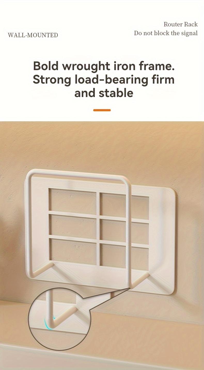 1 Pack No Drilling Router Wall Mount Bracket Multi Functional Shelf for Set Top Box WiFi Router Living Room Home Storage Organizer