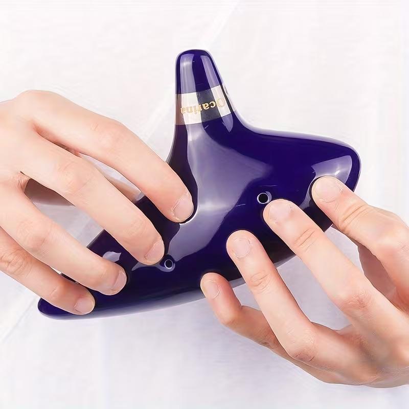 Ff Bonfires 12 Hole Ocarina Ceramic Ocarina Flute, Wind Instruments, Music Instrument Share, High-Quality Musical Instrument, Perfect Gift Choice, Shareable, Ceramic Material