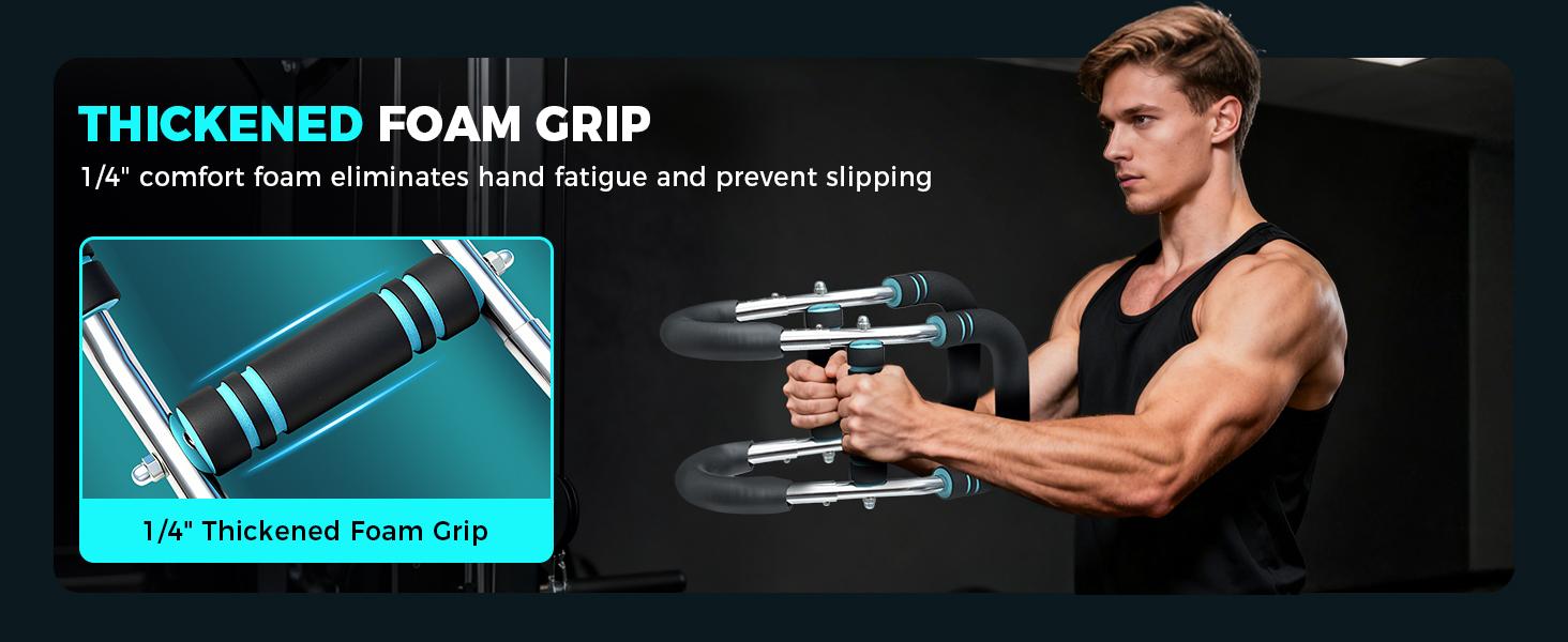 【SpringStatements】BAGAIL Twister Arm Trainer 5-Level Resistance 40-130 lbs for Chest & Arm Workout Home Gym Strength Training Equipment with Ergonomic Grips & Carry Bag for Men and Women Adjustable Exercise Machine