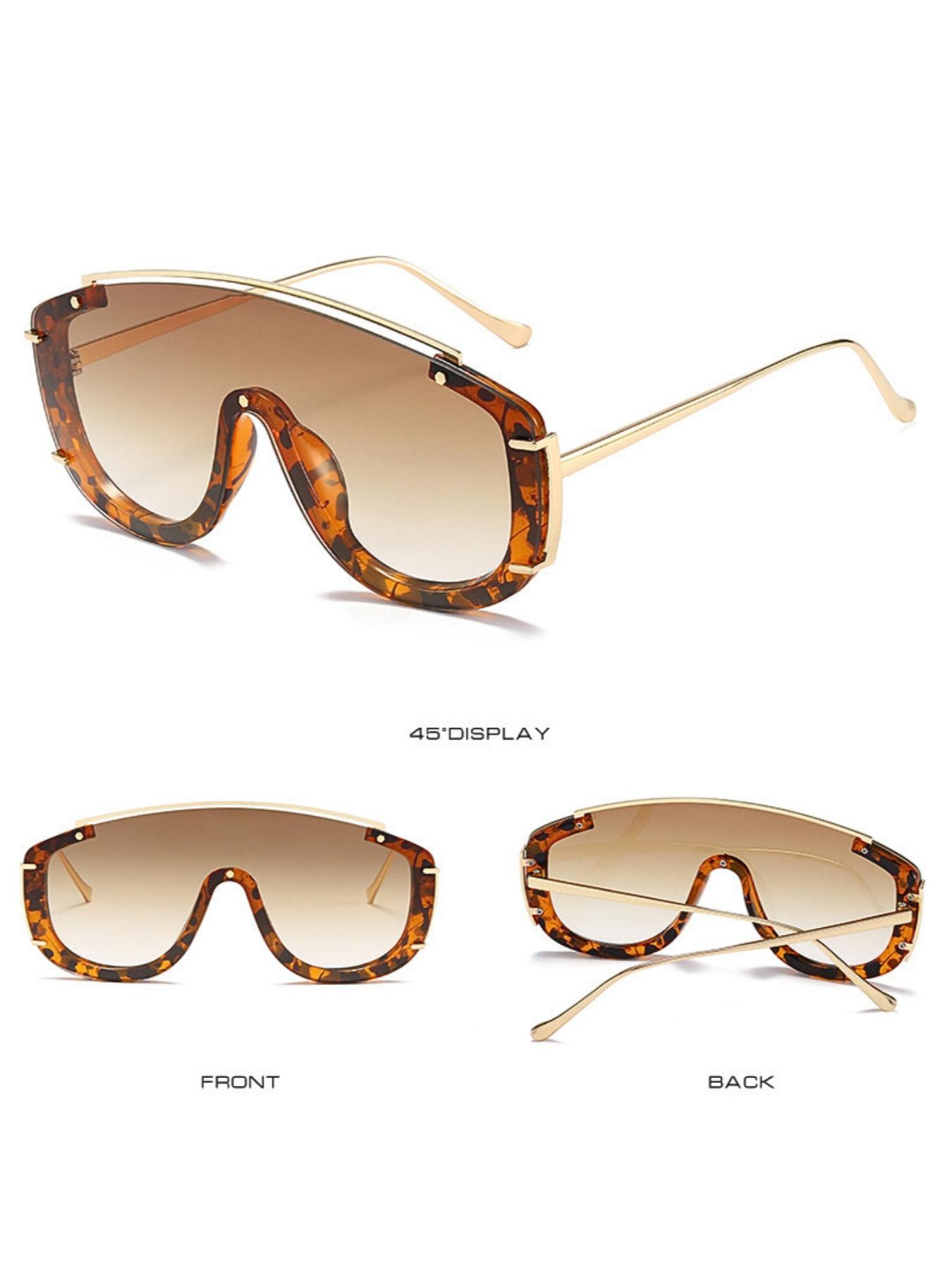 Unisex Fashionable All-match Tinted Lens Sunglasses, Trendy Casual Frame Sunglasses for Everyday Use, Fashion Accessories for Outdoor Activities