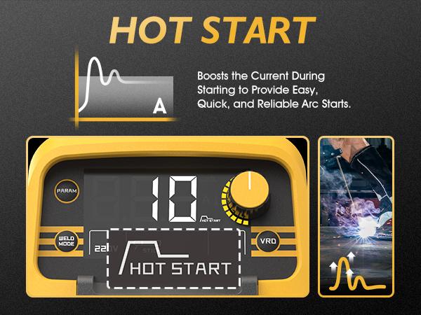 TOOLIOM 195A Stick Welder 110/220V Dual Voltage Lift TIG Welder, LCD Display IGBT Inverter Welding Machine with Hot Start Arc Force & VRD, Fits 5/32" Rods
