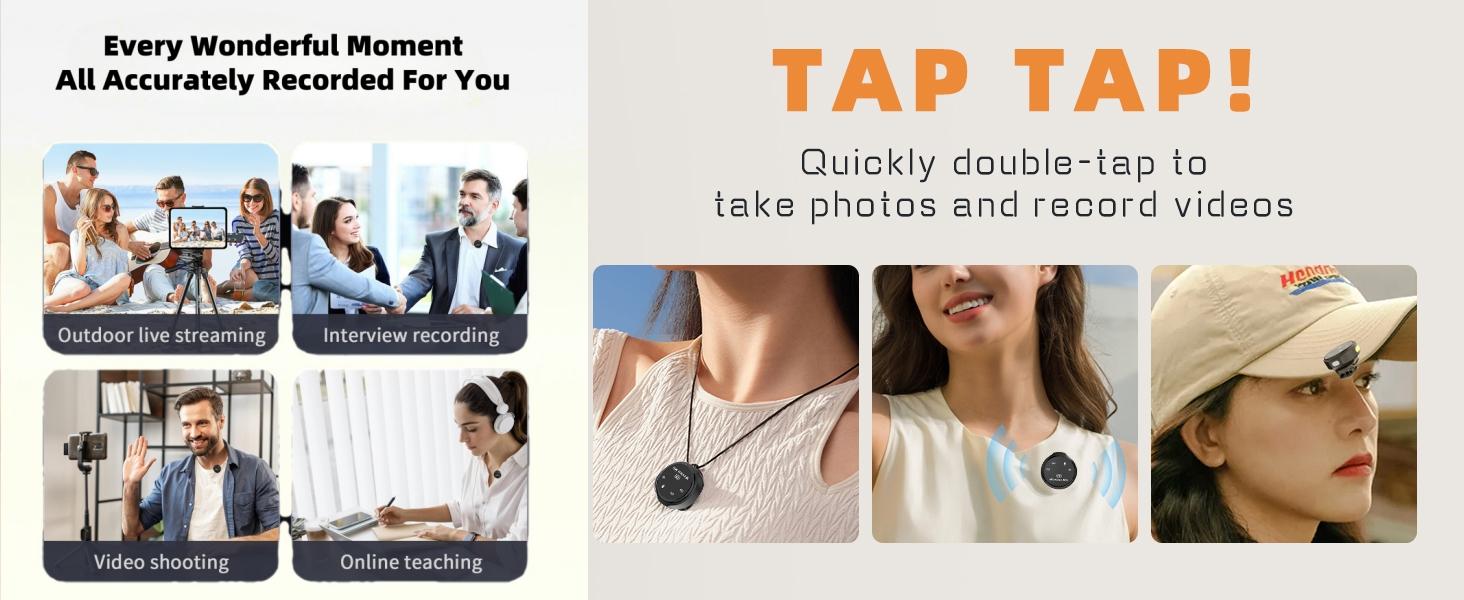 Wireless Lavalier microphone for iPhone/Android – Magnetic mini Mic for Vlogs, ASMR,LIVE,Clear Audio Recording,Noise Cancelling,With Charging Case