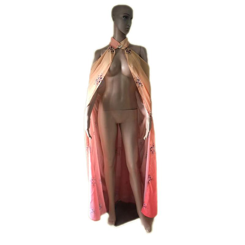 Halloween Costume Women Shawl Cape Cloak Medieval Neck Cape Shawl Cosplay Princess Witch Bride Party Chiffon Light Coat Robe