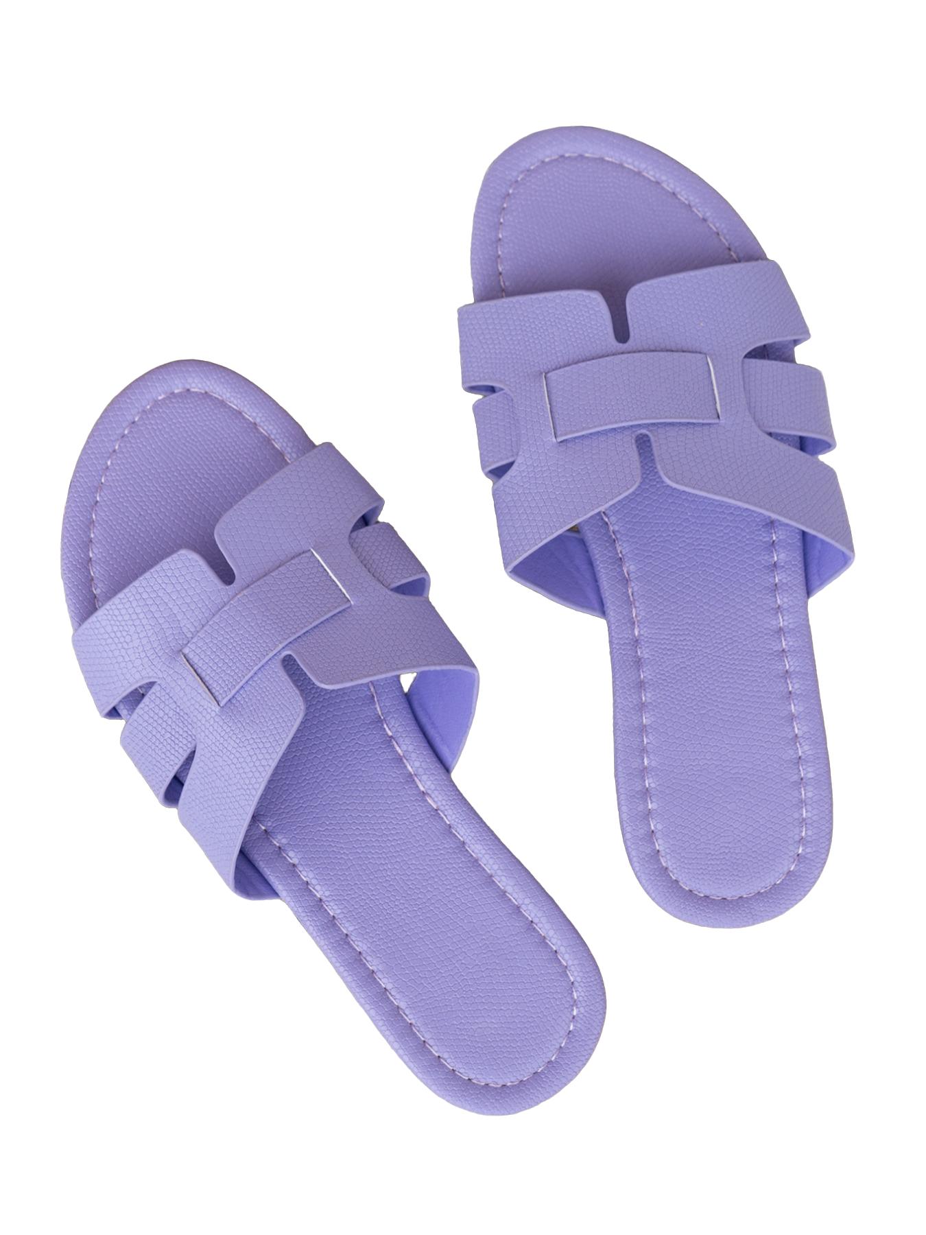Women's Fashionable Plain Color Slide Sandals, Casual Comfortable Flat Sandals for Summer, Lightweight Breathable Shoes for Daily Wear