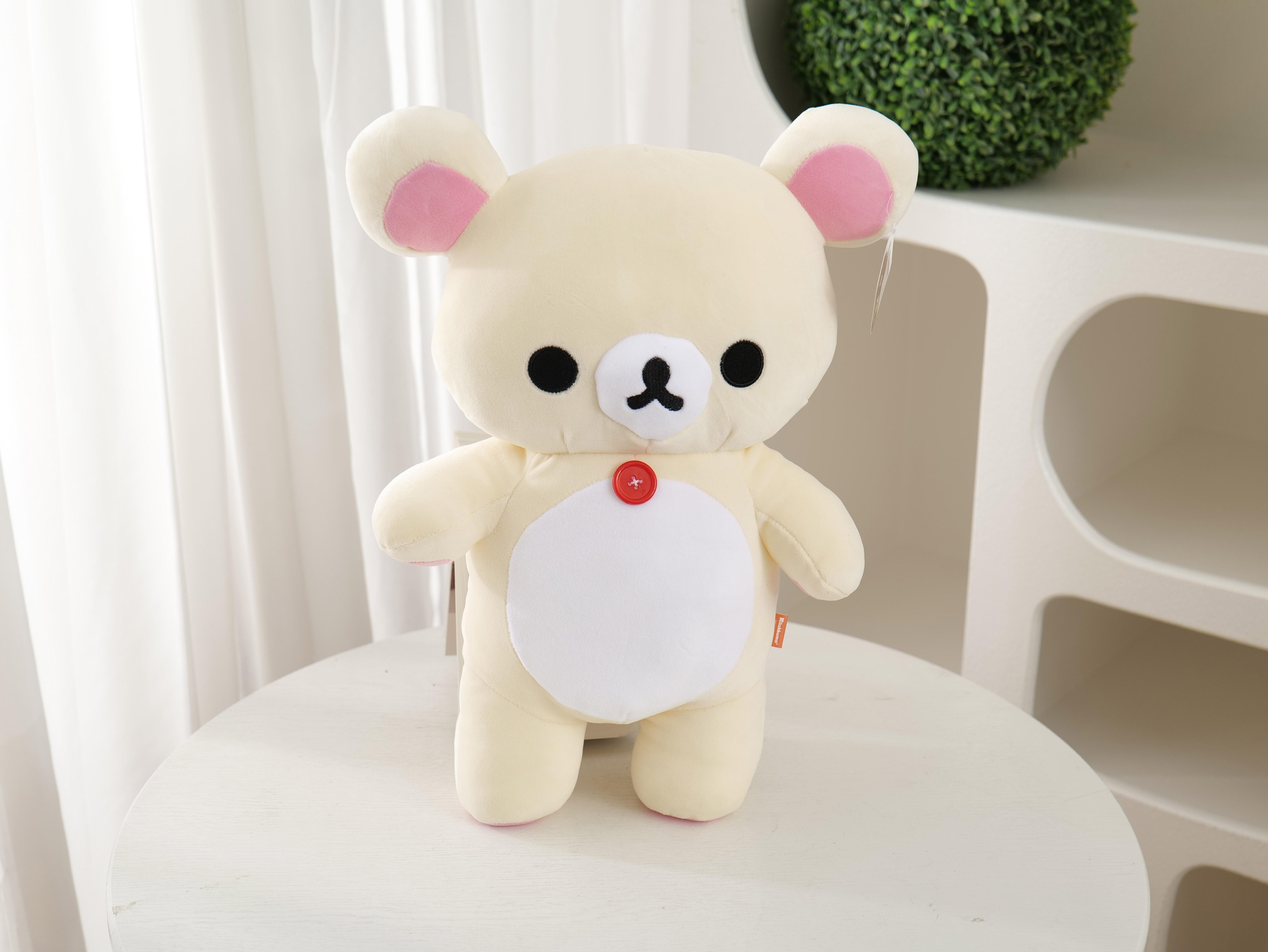 Anime Rilakkuma Cartoon Soft Plush Doll, Kawaii Unisex Room Decor, Classic Teddy Bear Toy, Christmas Gifts for Girls