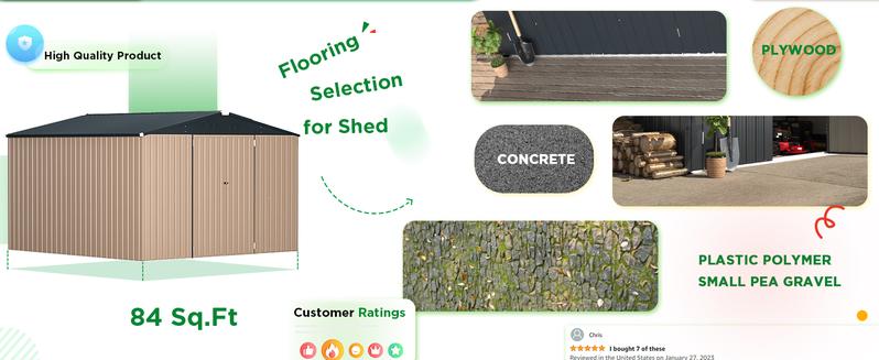 【2 Packages Shipping】YODOLLA 10'x10' Shed, Large Metal Storage Sheds & Outdoor Clearance, Steel Backyard Shed with Lockable Doors, Utility and Tool Storage for Garden, Patio, Outside Use 【2 Packages Shipping】YODOLLA 10'x10' Shed, Large Metal Storage Sheds & Outdoor Clearance, Steel Backyard Shed with Lockable Doors, Utility and Tool Storage for Garden, Patio, Outside Use