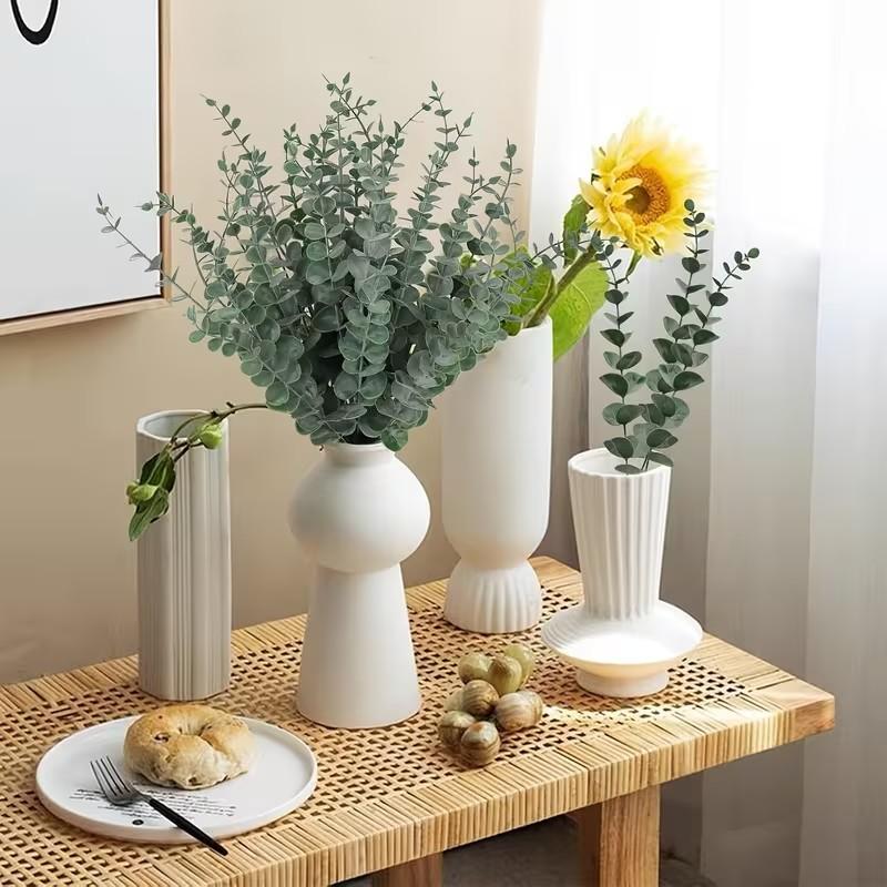 40 Pcs Artificial Eucalyptus Stems, UV Resistant Faux Greenery for Wedding Bouquets, Home Decor, Garden, and Floral Arrangements