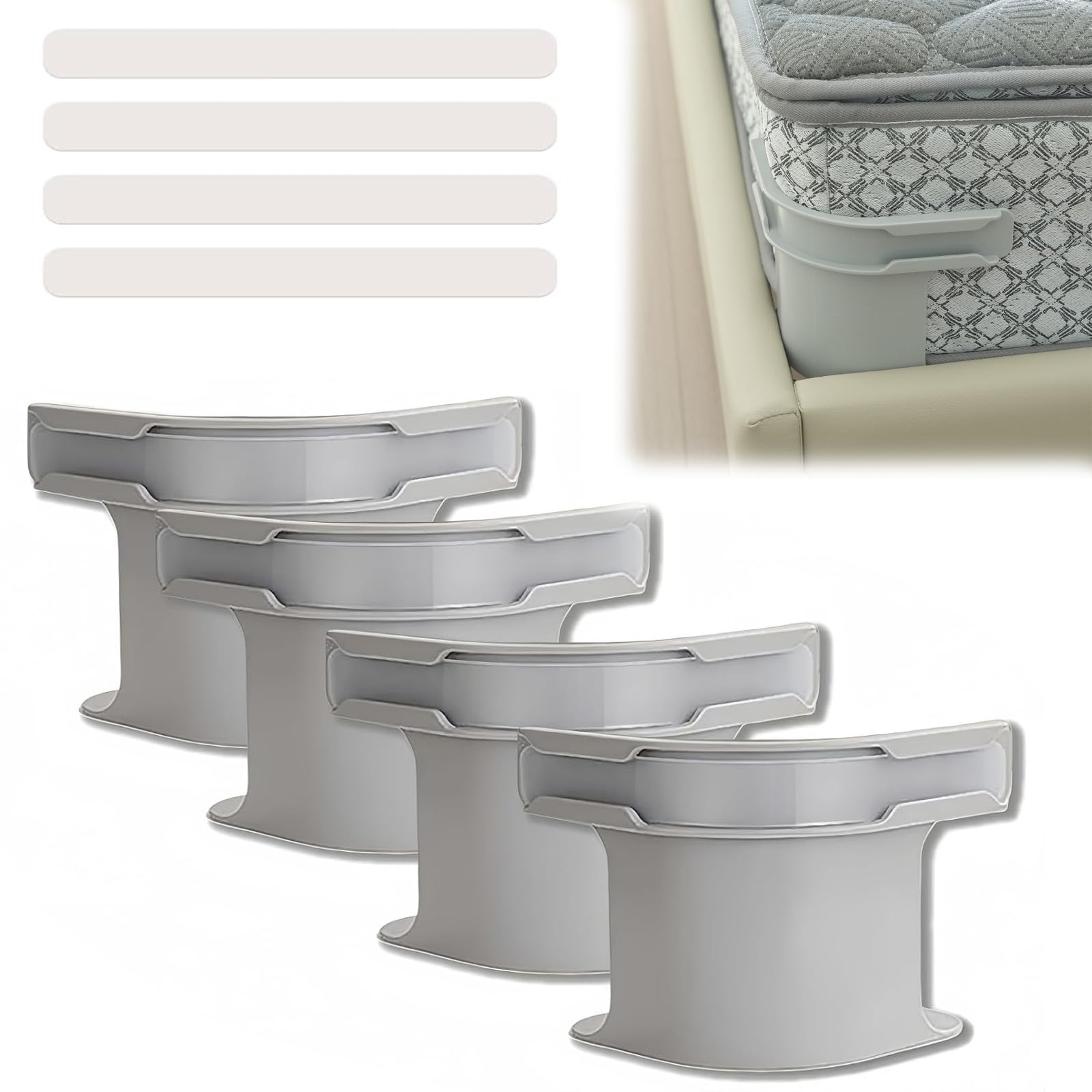 Bed Sheet Clips Set (4 Pack), Bed Sheet Grippers, Secure Corners for All Mattress Sizes, Durable Bedding Accessories, Keeps Sheets Tight Fit