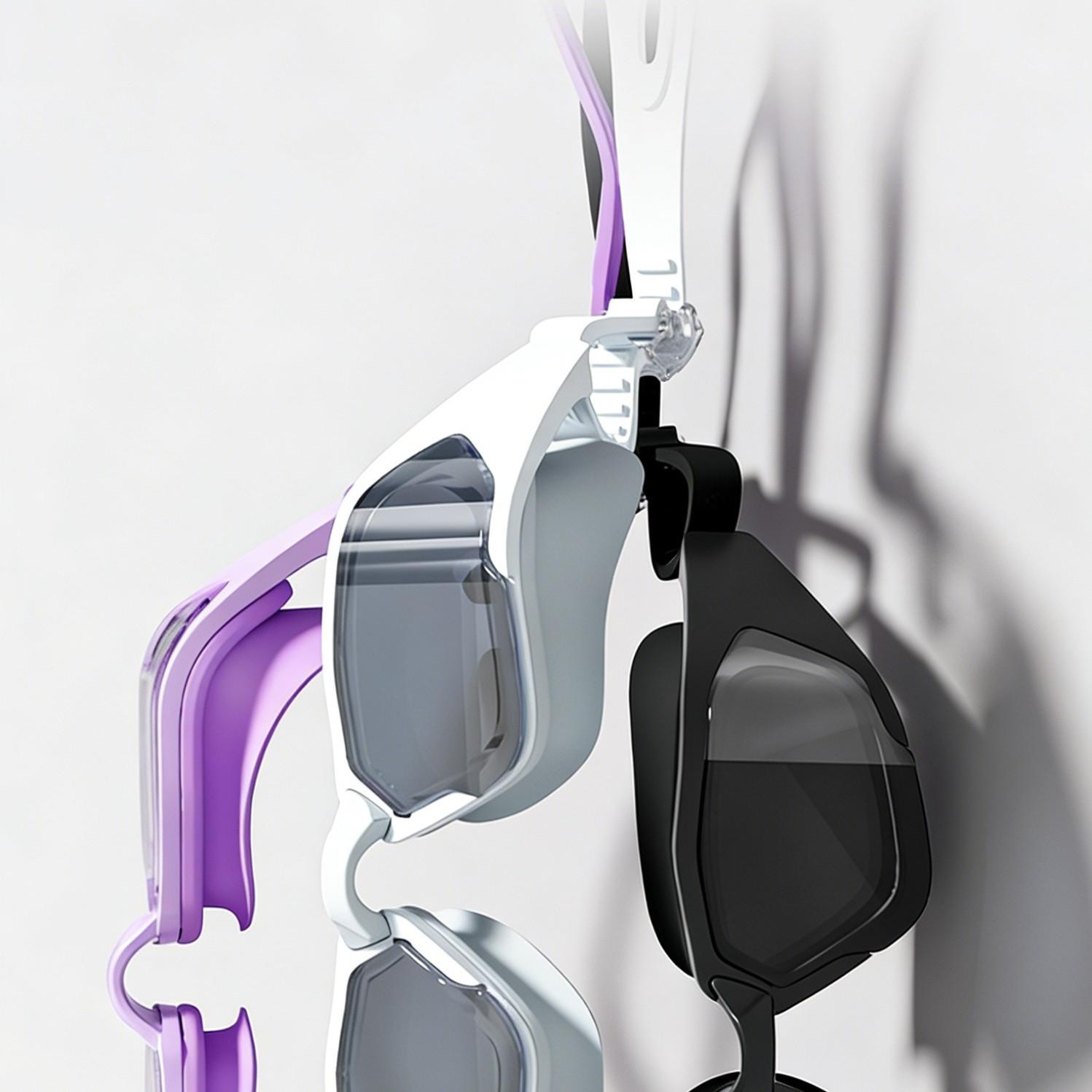 Adult Swim Goggles Set, Waterproof Anti-Fog High Clarity Silicone Swimsuits, Simple Style Pure Color Swimming Gear, Sports Equipment