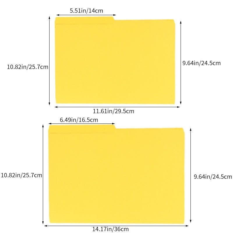 Colored Manila File Folders, Office Supplies, Simple Classification Index Folders, A4 Size, Custom Samples Accepted, Organize Documents Efficiently