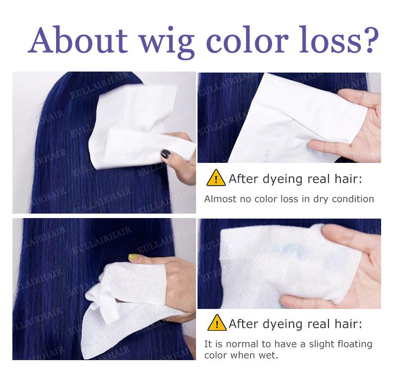 eullair Dark Blue Straight Wig 13x4 Glueless Wigs Pre Plucked Hd Lace Long Straight Dark Blue Wig For Women With Baby Hair