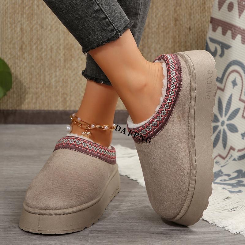 Women's Slippers Platform Mini Boots Short Ankle Boot Fleece Lined Sneakers House slippers Slip-On Boot For Outdoor Women's Slippers Platform Mini Boots Short Ankle Boot Fleece Lined Sneakers House slippers Slip-On Boot For Outdoor