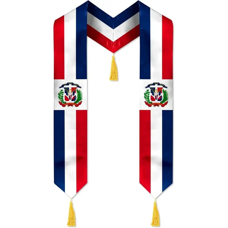Graduation Stole, Flag Graduation Sash for International Graduates 72"