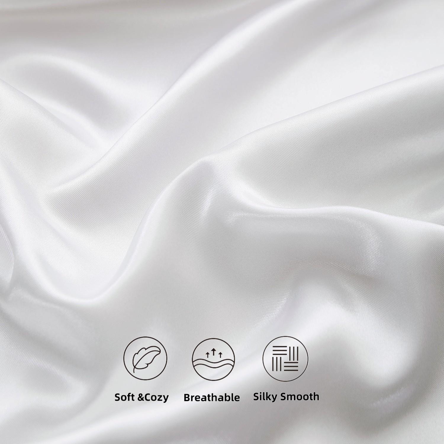 2-Pack Satin Pillowcases.Gentle on skin and hair, breathable, smooth and cool.Ideal for a comfortable night's sleep